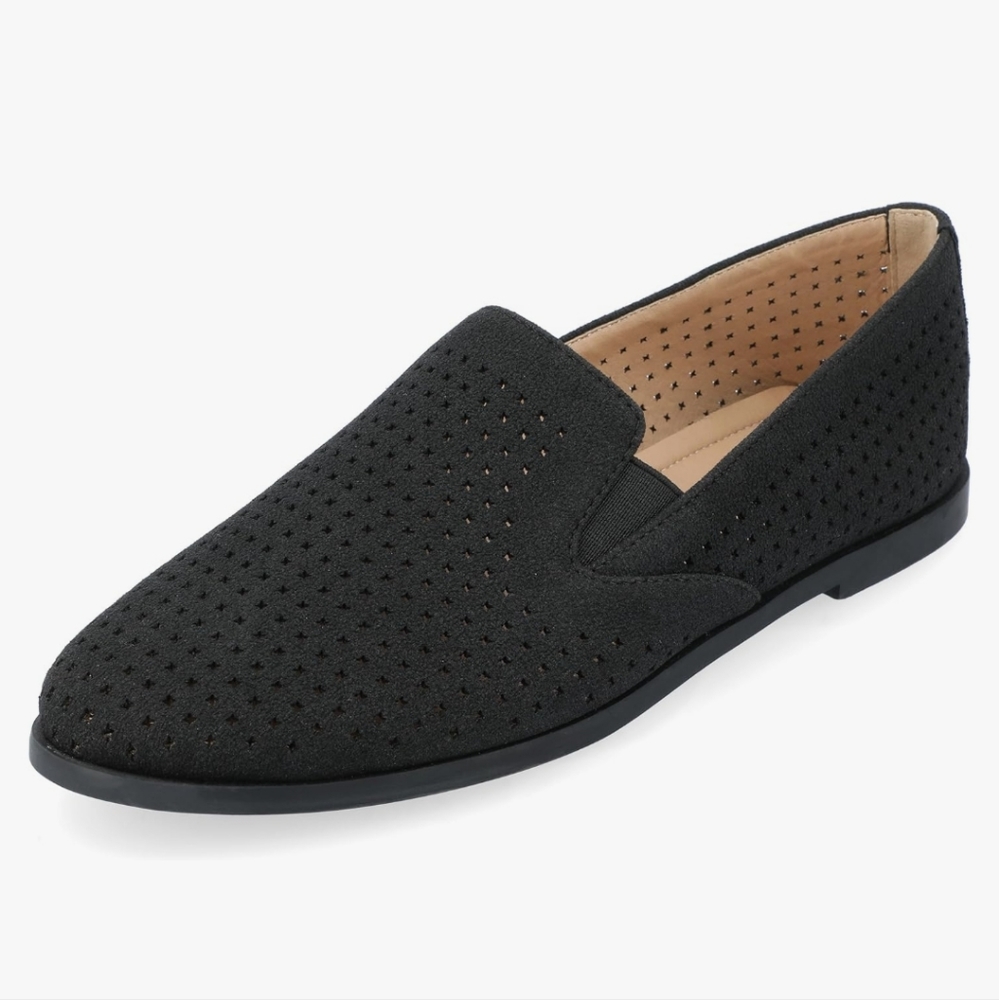 Journee Collection Womens Lucie Tru Comfort Foam Slip On Almond Toe Loafer Flats